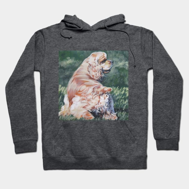 American Cocker Spaniel Fine Art Painting Hoodie by LASHEPARD